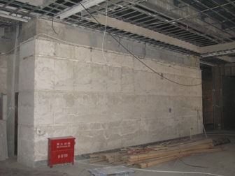 武漢中北路酒店大堂生態(tài)墻面綠化工程施工前 武漢中北路酒店大堂生態(tài)墻面綠化工程施工前